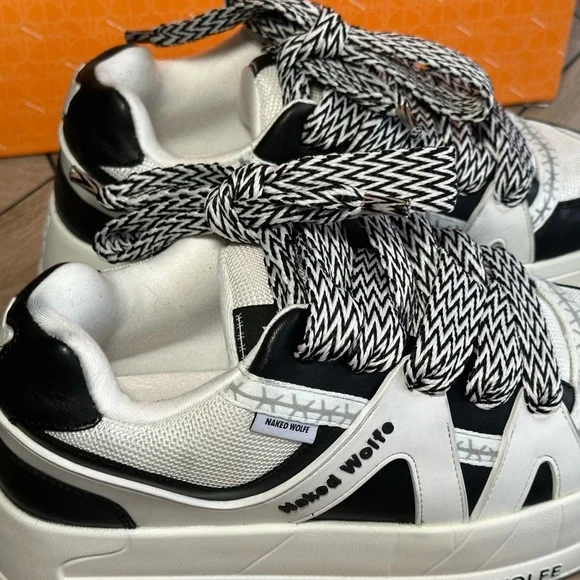 Original Naked Wolfe Black and White Unisex Sneakers - Picture 17 of 17